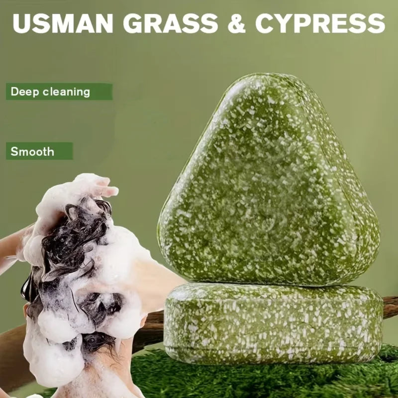 Usman Grass & Cypress Leaf Weekly Shampoo 120g – All Hair