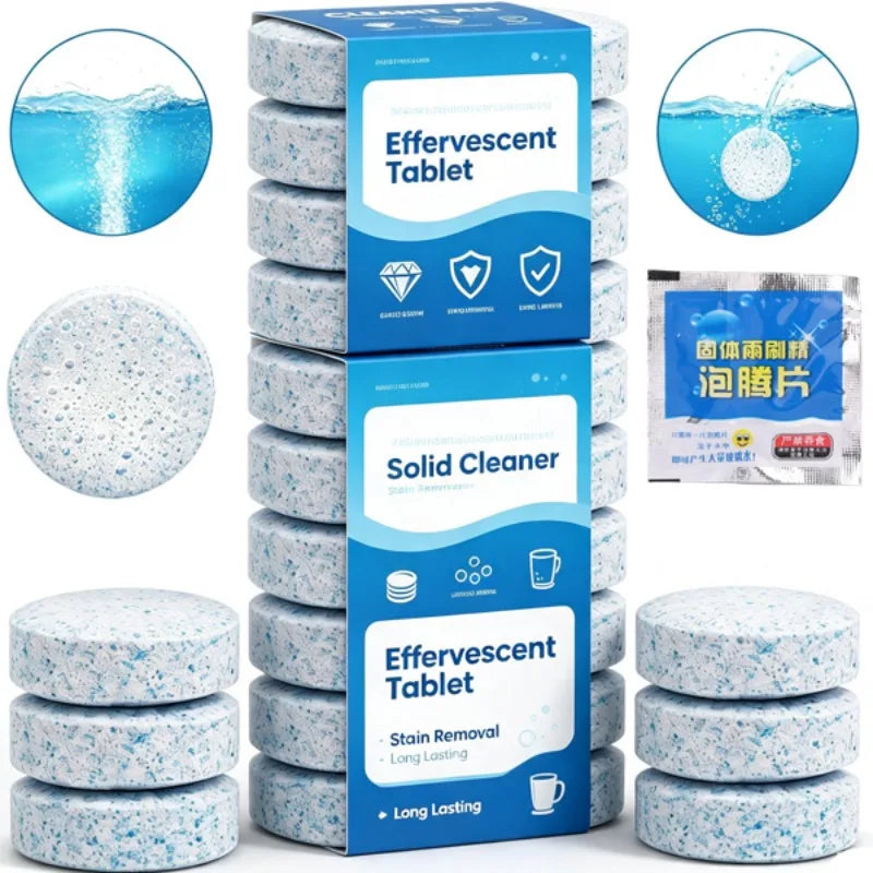 Windshield Washer Effervescent Tablets – Concentrated Glass Cleaner