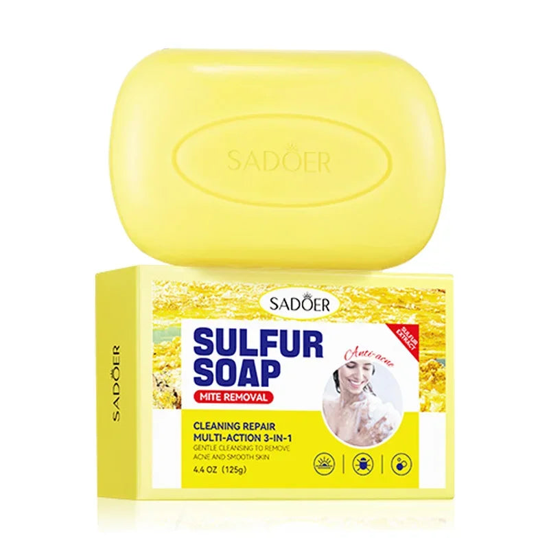 Sadoer Sulfur Handmade Facial & Body Cleansing Soap 1-2 Pcs