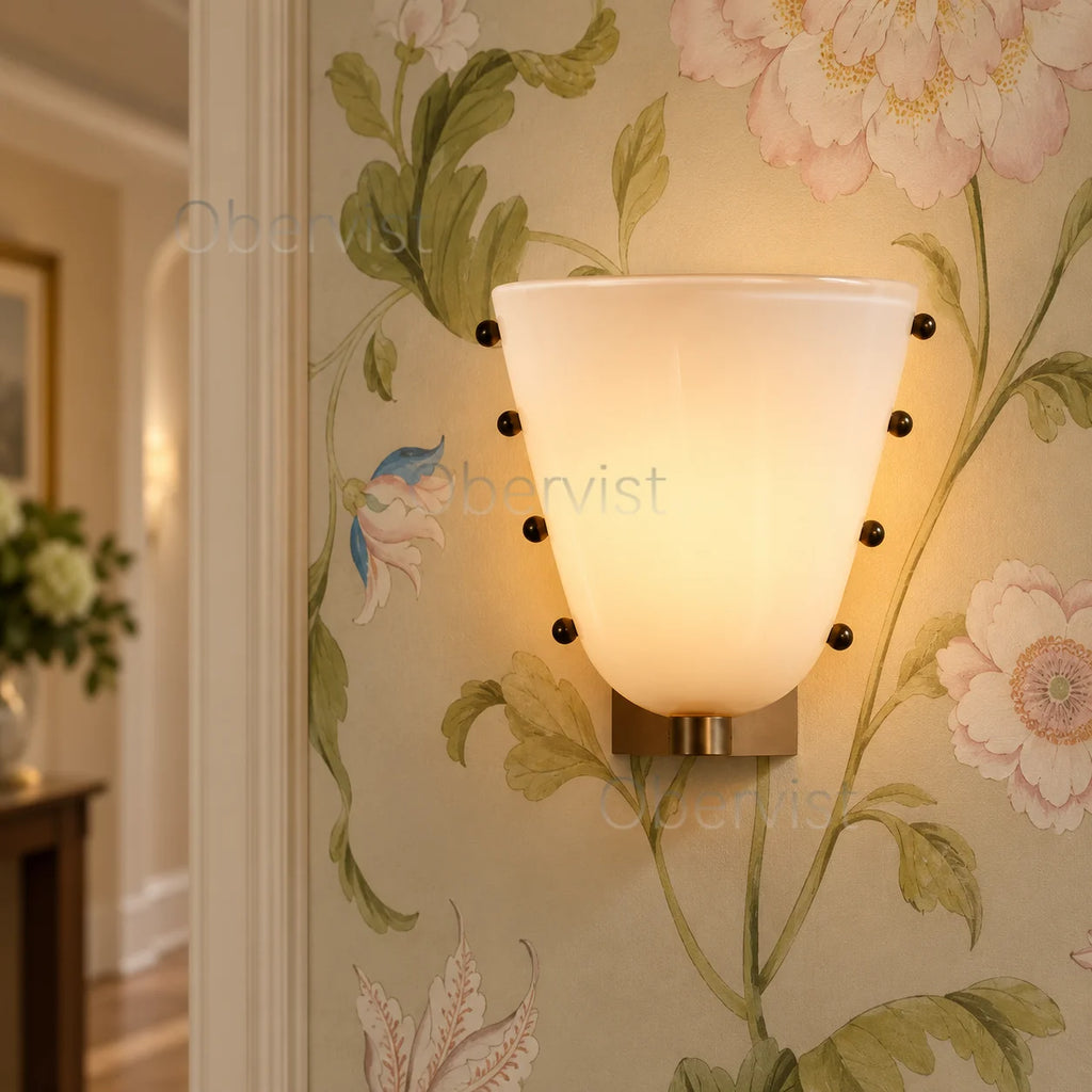 Vintage Teacup Stained Glass Wall Lamp – LED E27 Bedside Light
