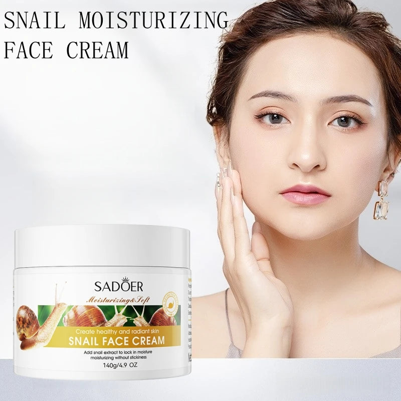 SADOER Snail Moisturizing Cream 140g – Hydrates & Firms Skin