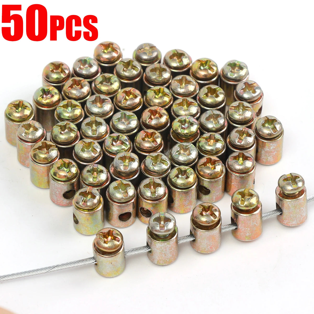Universal Throttle Cable Clamp Metal Stopper Clips 10-Pack