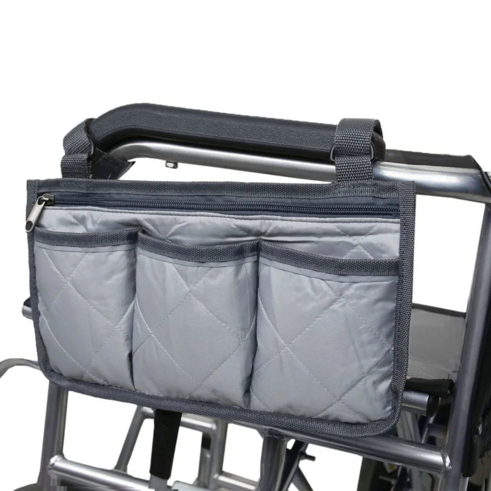 Wheelchair Armrest Hanging Bag – Multi-Pocket Waterproof