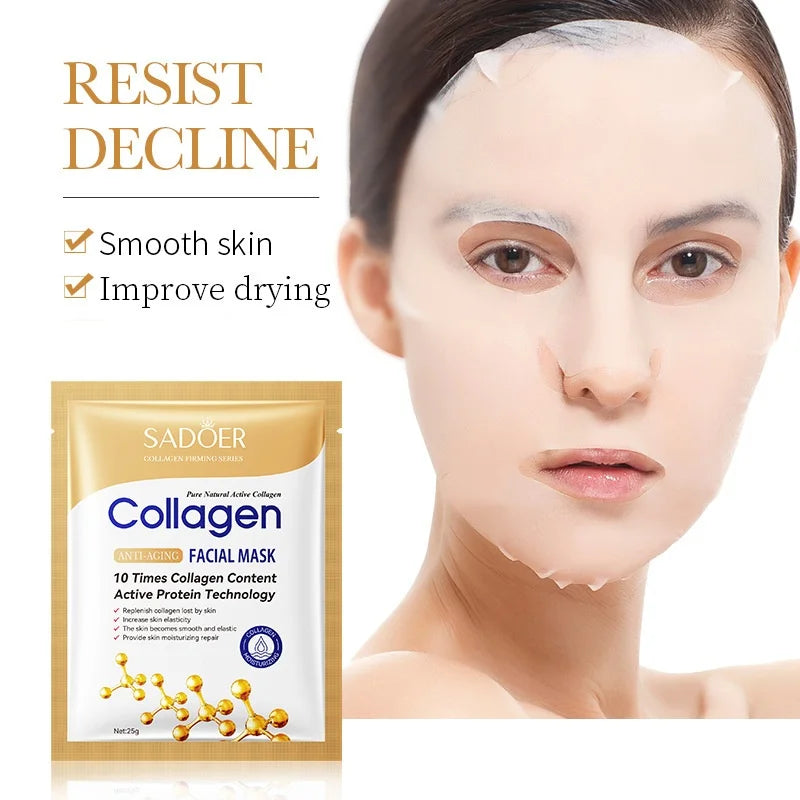 10-Pack Collagen Sheet Face Masks – Hydrating Skincare