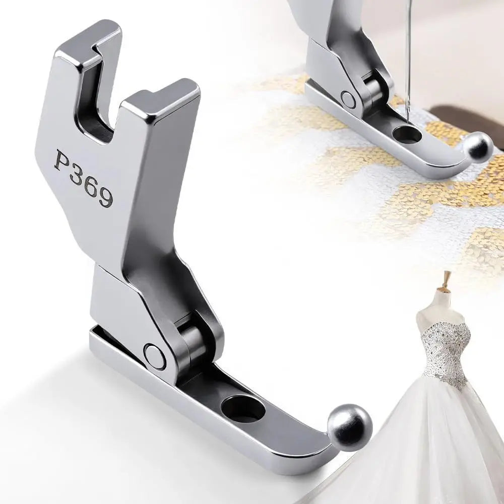 Steel Bead & Sequin Sewing Presser Foot – No-Tap Guide P369