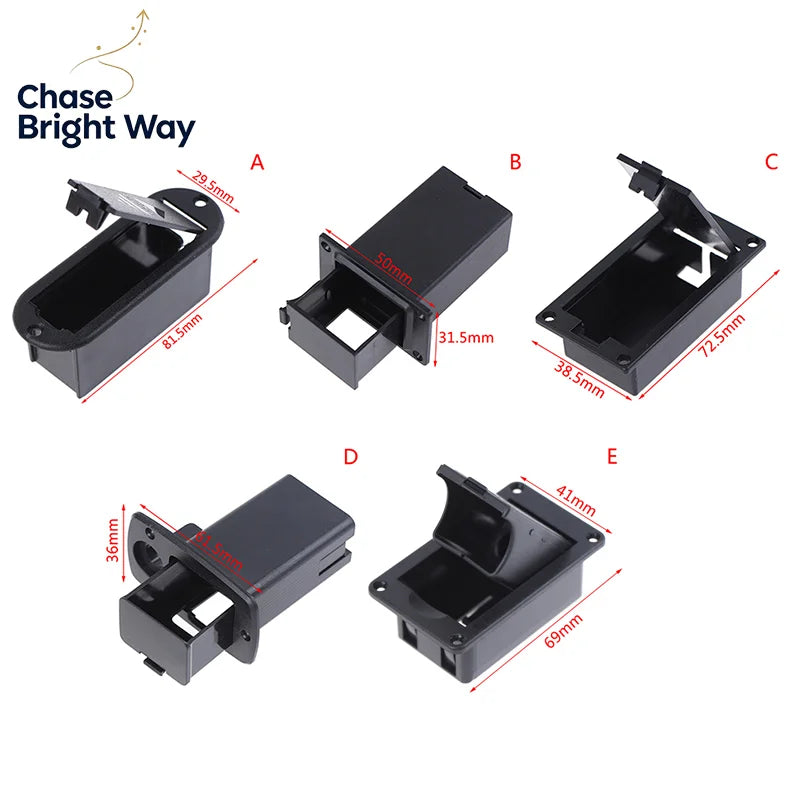 Active Bass Guitar 9V Battery Box Holder – Plug, Cable & Cover