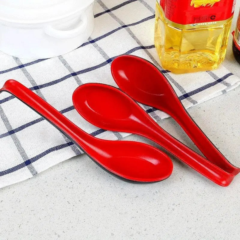 Japanese Melamine Ramen Soup Spoons 2-Pack | Long Handle