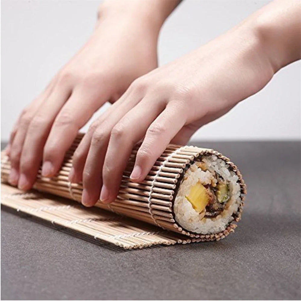 Wooden Sushi Making Kit – Rolling Mats, Paddle & Chopsticks