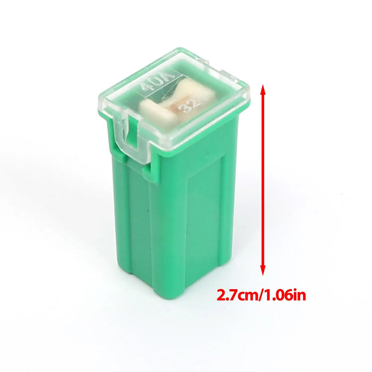 Small Square Slow Blow Automotive Fuse 32V 20A–80A | 10-Pack