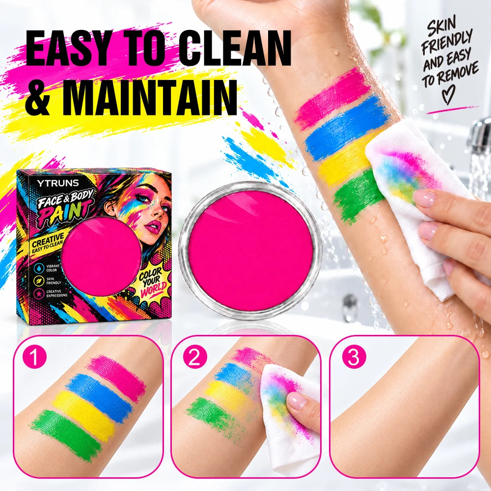 YTRUNS Water-Soluble Face & Body Paint Palette | Makeup