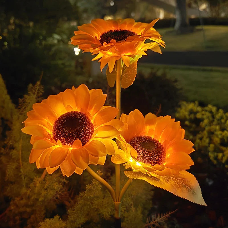 Solar Sunflower Garden Stake Light – IP65 Outdoor Pathway Lamp