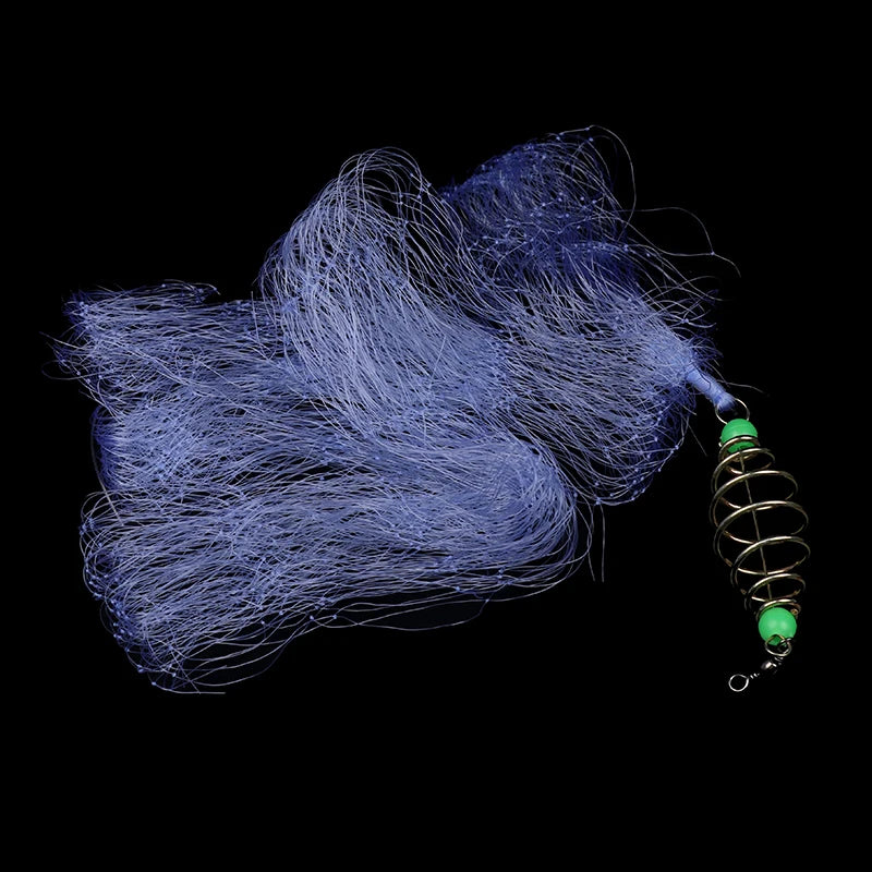 4-Pack Folding Fish Bait Spring Net with Luminous Beads