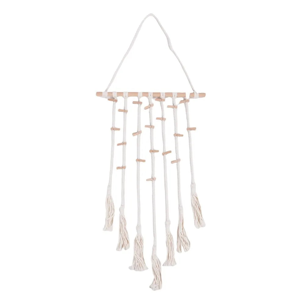 Tassel Macrame Wall Hanging – 20 Clip Photo Display Holder