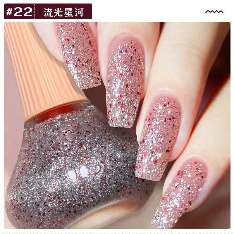 Handaiyan Shimmer Nail Polish – Quick Dry, 45 Colors, 12ml