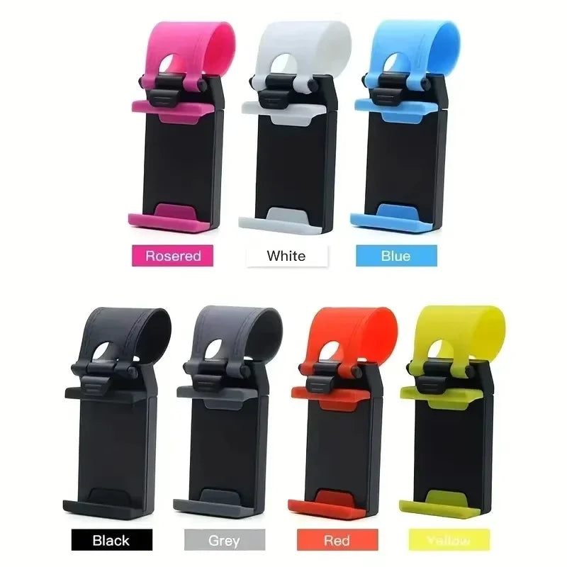 Universal Steering Wheel Car Phone Holder – Clip Mount