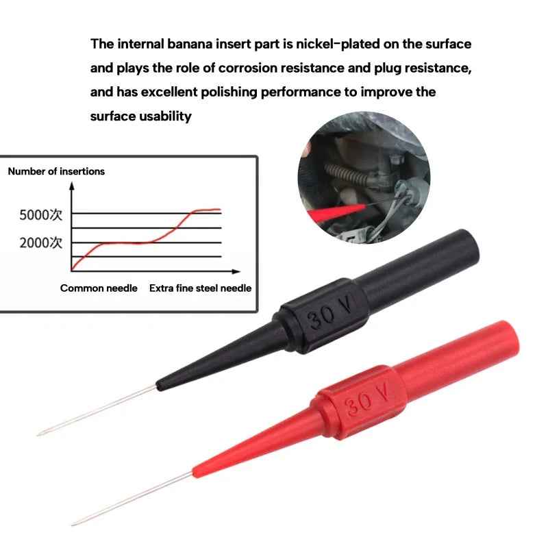 Back-Piercing Needle Tip Probes – Multimeter Auto Diagnostic