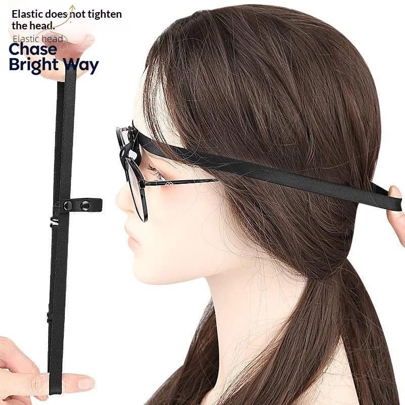 Eyeglass Support Holder – Non-Slip Soft Band, No Nose Pressure