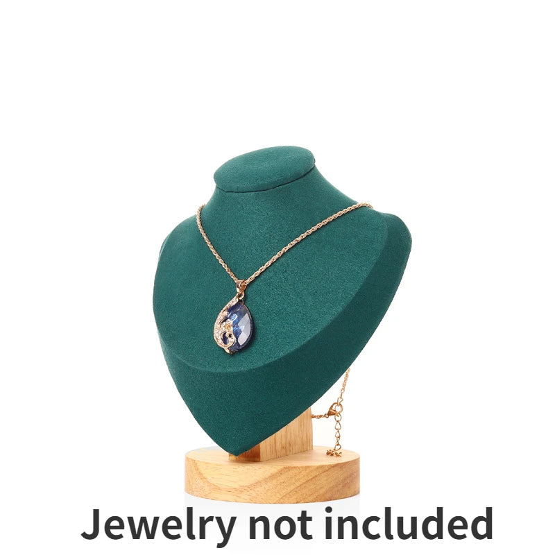 Velvet Heart Bust Necklace Display Stand – 3 Colors & Sizes