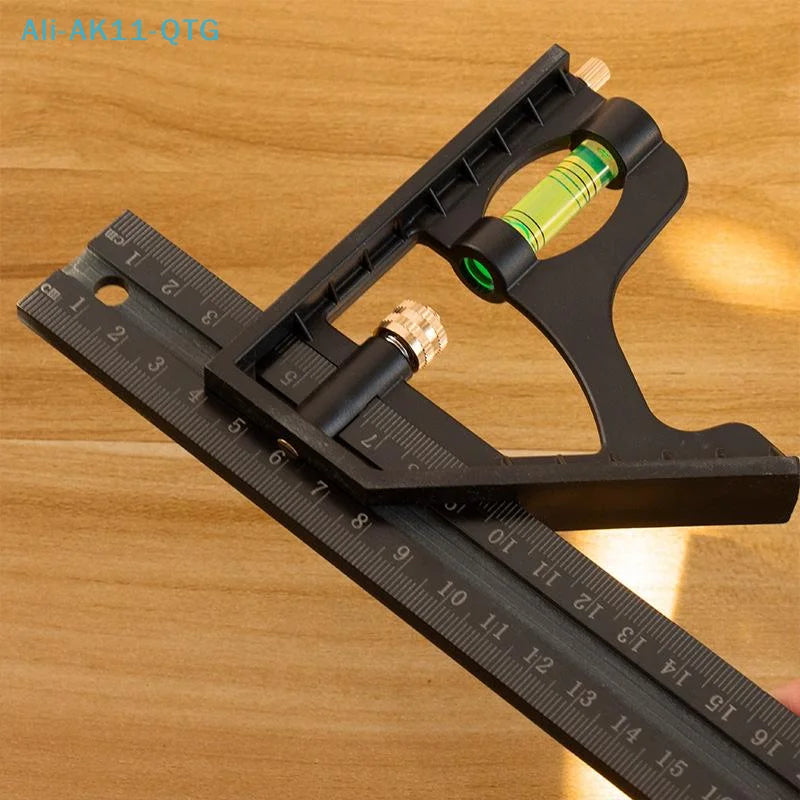 Adjustable Combination Square Ruler 15/20/25cm – Bubble Level
