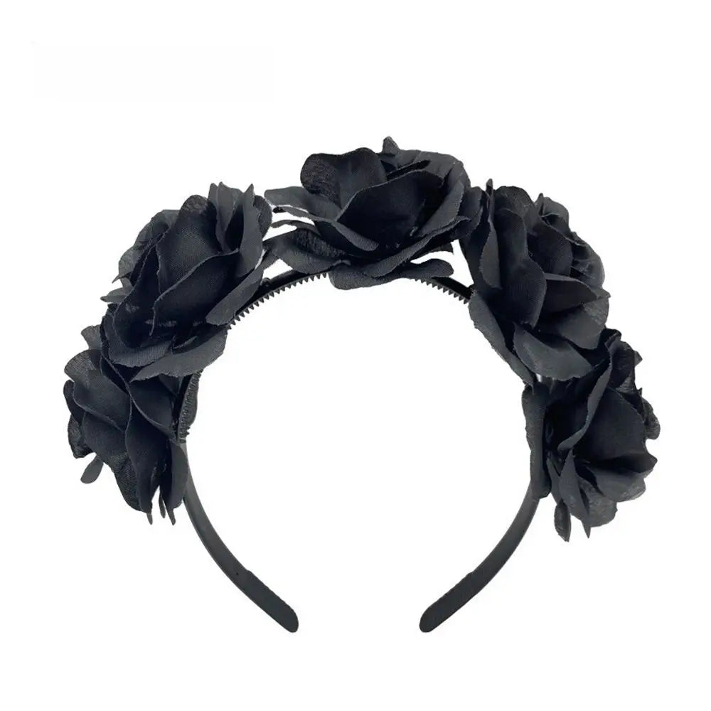 Spider Skull Halloween Flower Crown Headband – Women