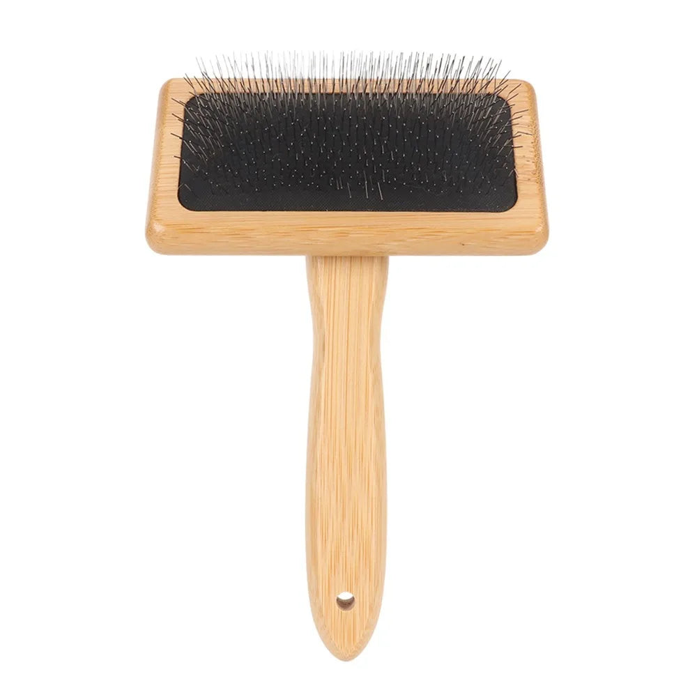 Wooden Handle Macrame Slicker Comb – Wool & Pet Brush