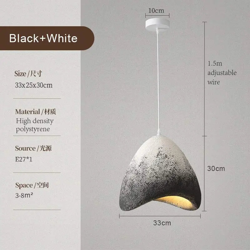 Wabi Sabi Resin LED Pendant Light | Modern Hanging Chandelier