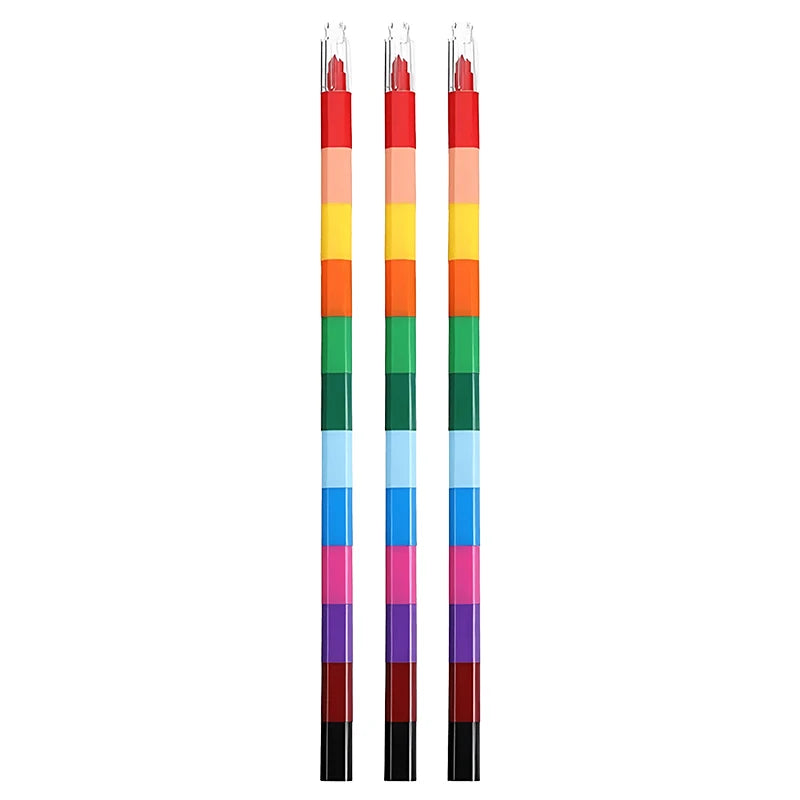12-Color Stackable Building Block Crayons – Kids Art Gift Set