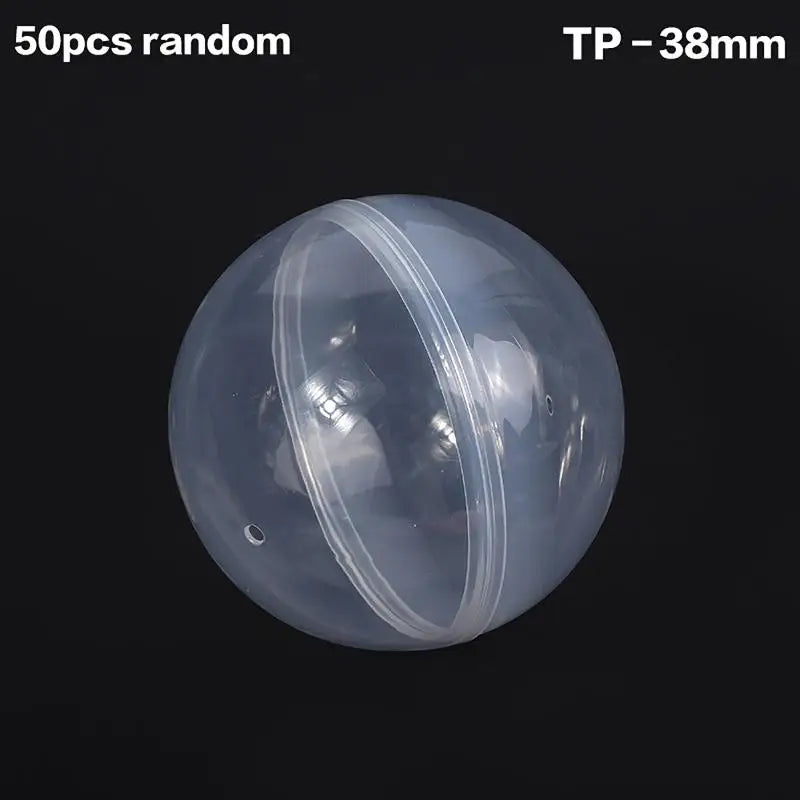 50-Pack Empty Plastic Capsule Balls 28–55mm | DIY Toy Containers