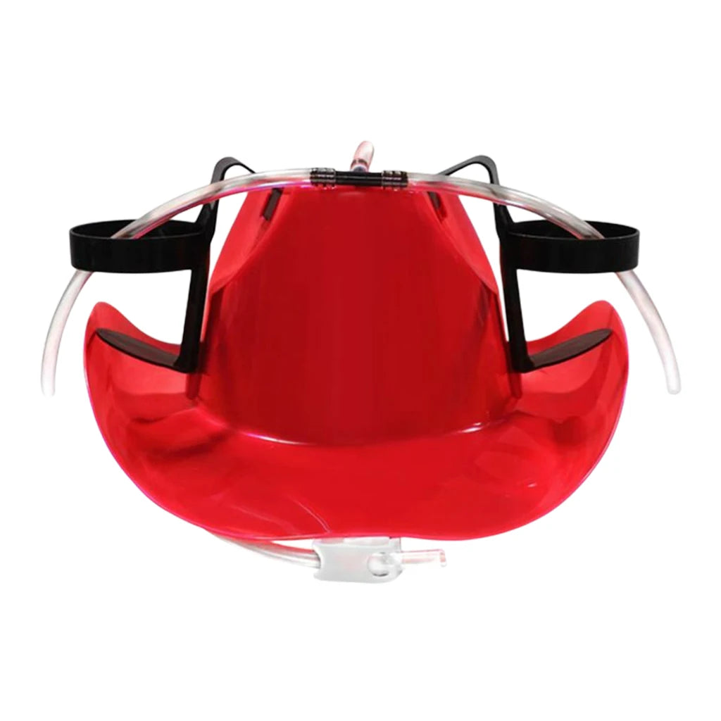 Novelty Beer Drinking Helmet Hat with Straw – Hands-Free Party