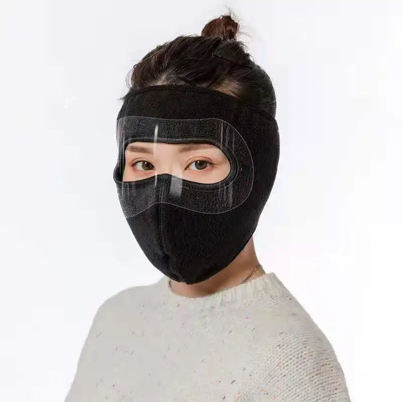 Winter Fleece Motorcycle Face Mask – Goggles & Ear Protection