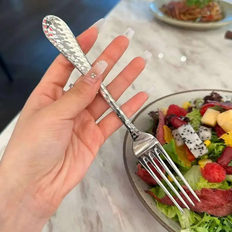 Stainless Steel Table Forks Set – Korean Cutlery 18cm
