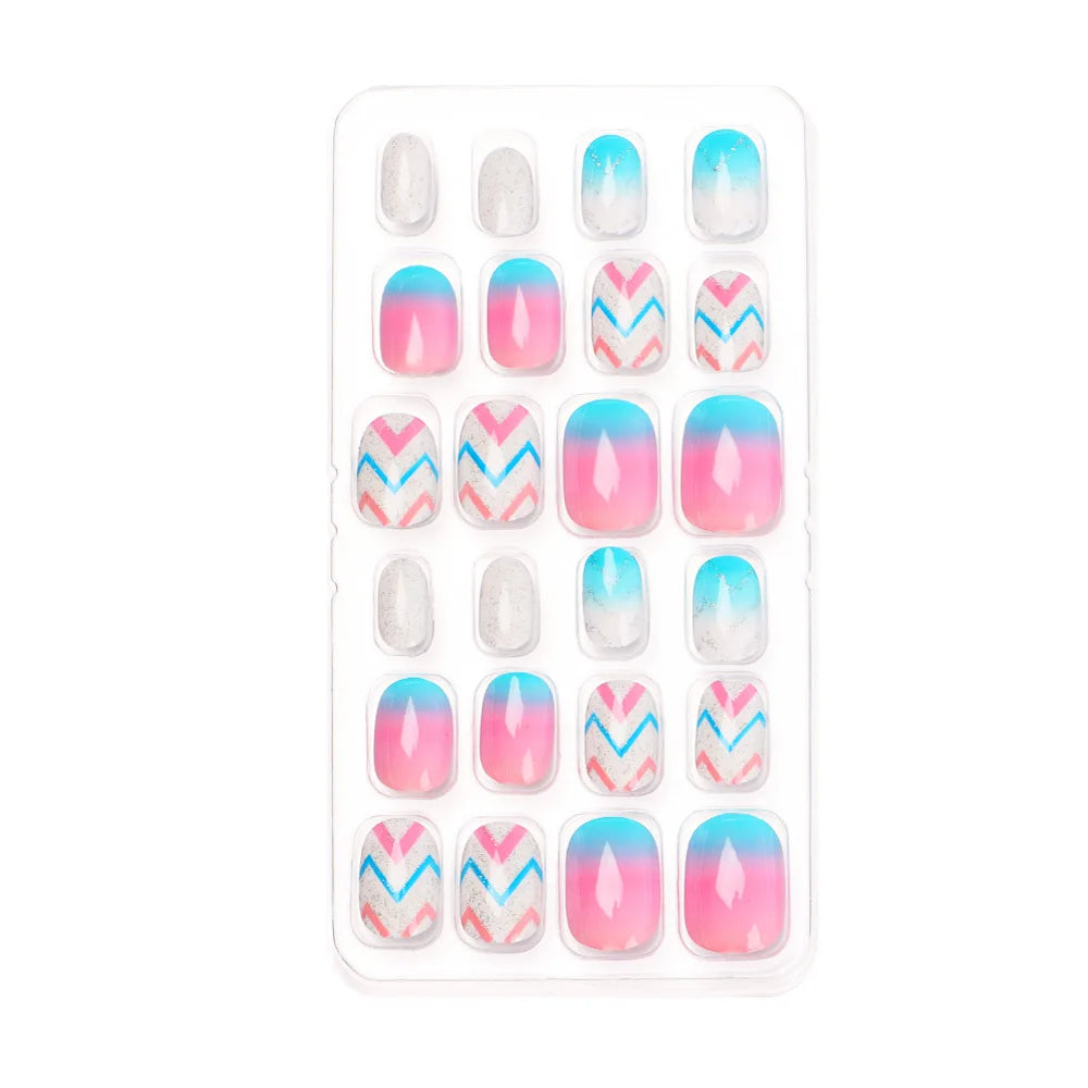 Y2K Press-On False Nails – 24-Piece Wearable Fake Nail Tips