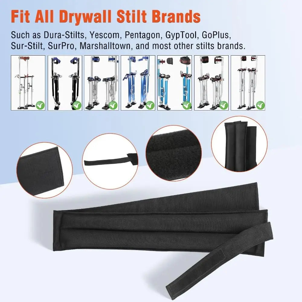 Adjustable Drywall Stilt Straps – Heavy Duty Nylon, 1 Pair