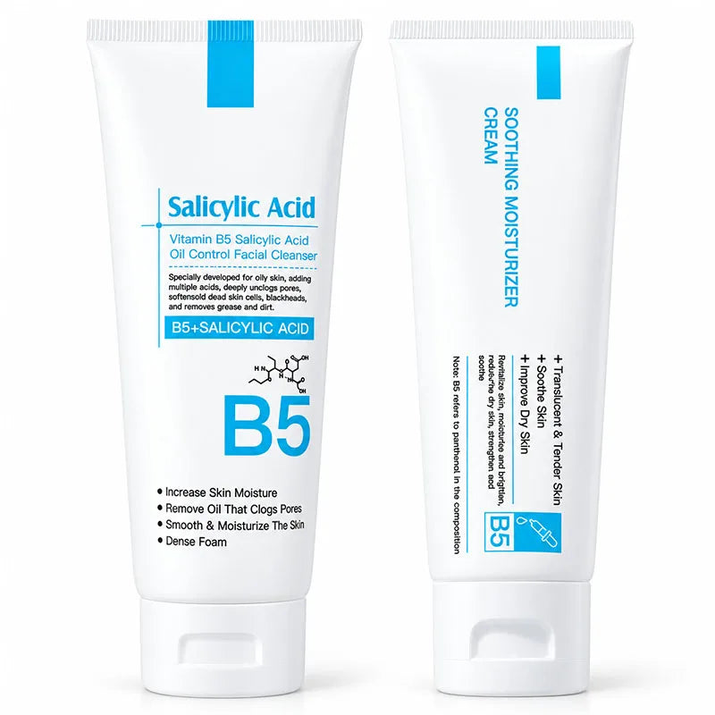 Vitamin B5 & Salicylic Acid Face Wash & Moisturizer Set