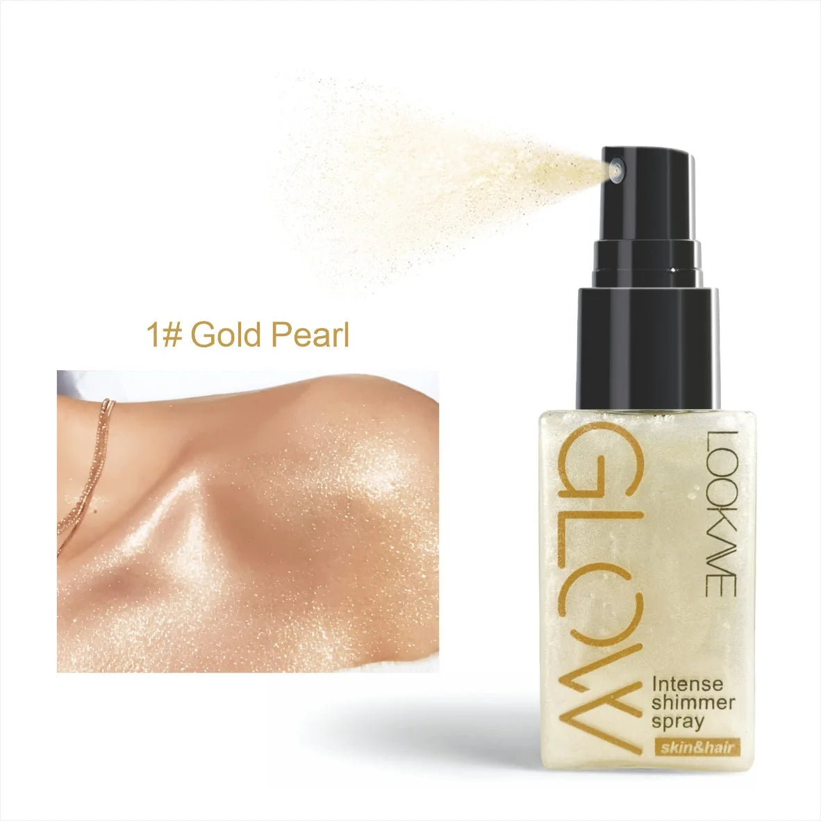Shimmer Oil Spray – Gold Bronze Body & Face Liquid Highlighter
