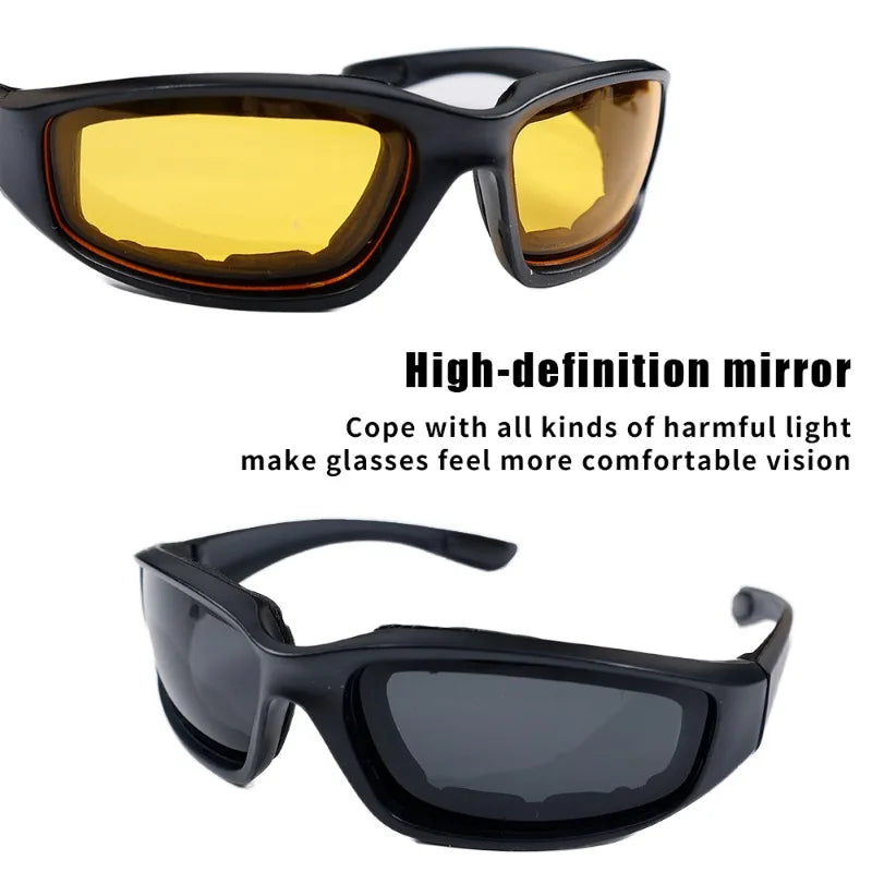 Yellow Lens Riding Goggles – Anti-UV Outdoor Sports Sunglasses