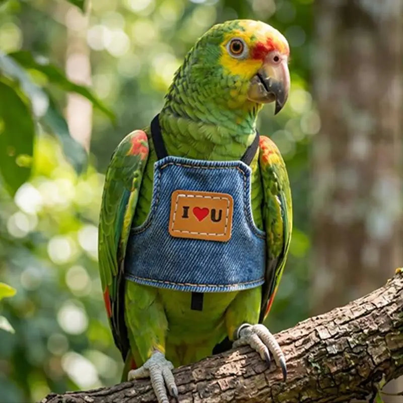 Cowboy Parrot Harness Vest & Leash – Small & Medium Birds