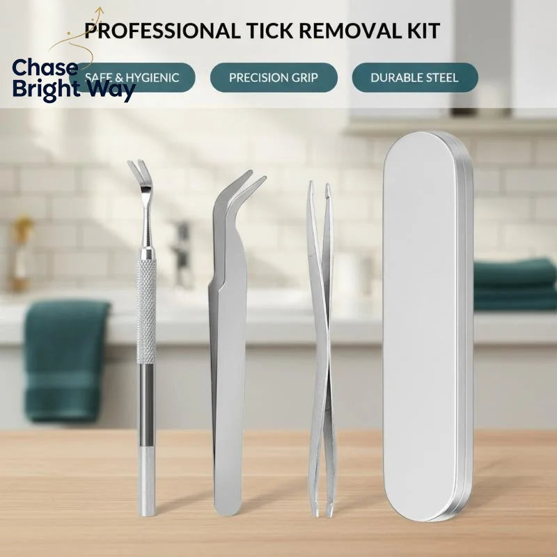 Stainless Steel Tick Remover Tweezers for Pets & Outdoors