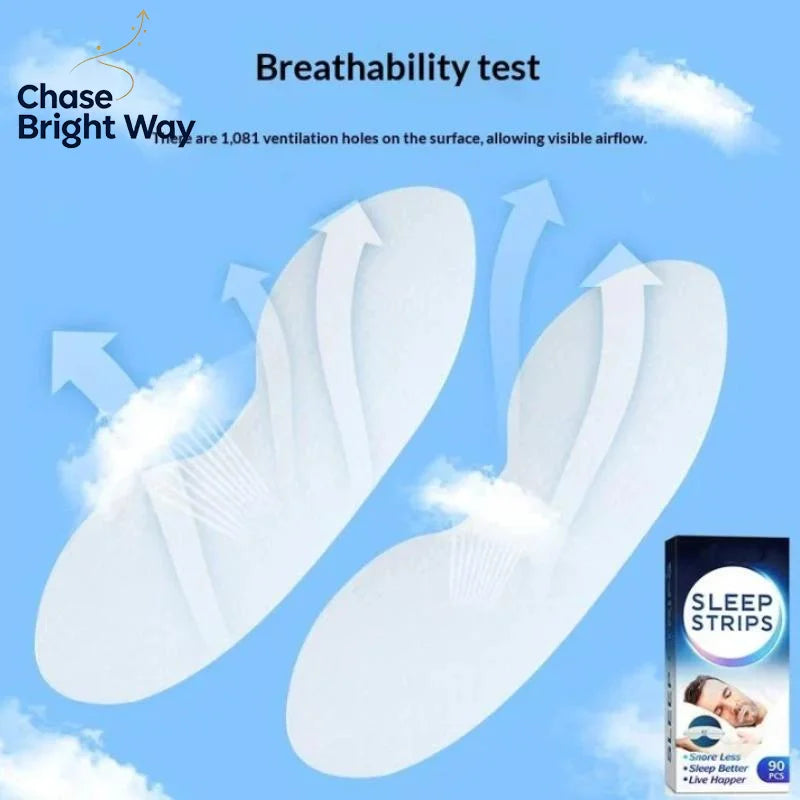 Sleep Mouth Tape Strips 90Pcs – Nasal Breathing Night Aid