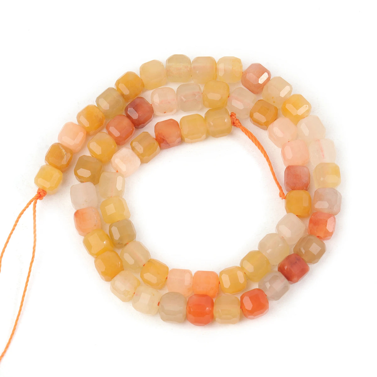 Tiger Eye Faceted Cube Beads 5mm – Natural Stone Spacer Strand