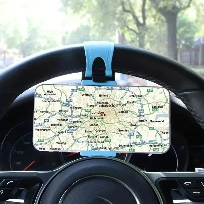 Universal Steering Wheel Car Phone Holder – Clip Mount