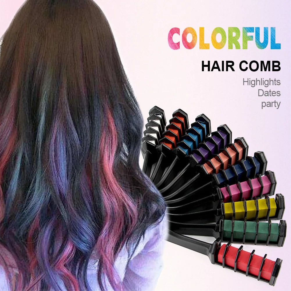Temporary Hair Color Comb Stick – Washable Hair Chalk