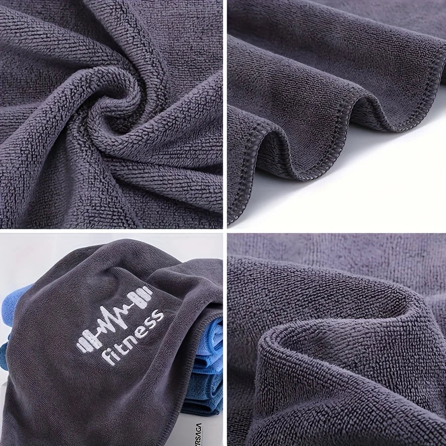 Sports Fitness Towel with Pocket | Soft Absorbent Polyester