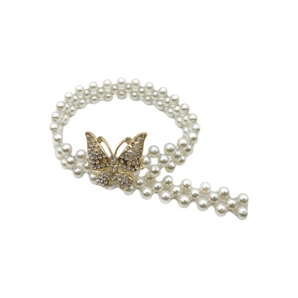 Pearl Elastic Curtain Tiebacks – Adjustable Buckle Straps