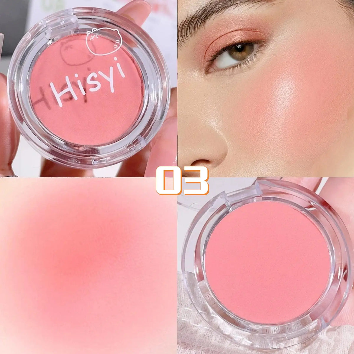 SAMMY Matte Blush Palette – Peach Pink Orange Cheek Contour