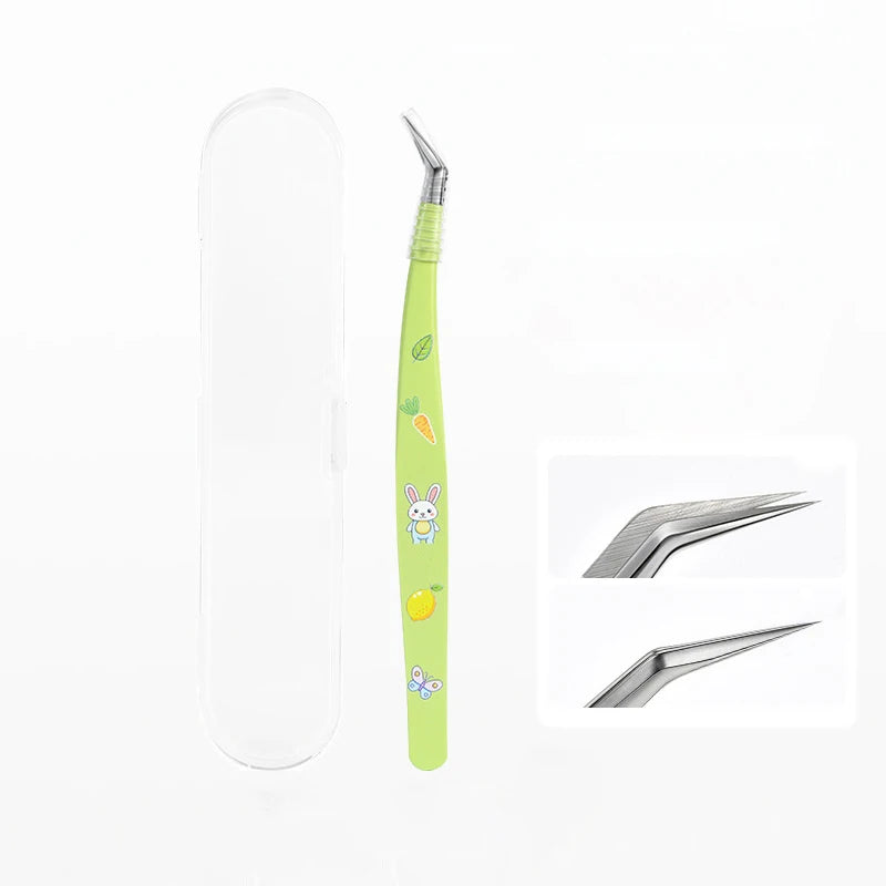 Stainless Steel Lash & Craft Tweezers – Straight & Angled Tips