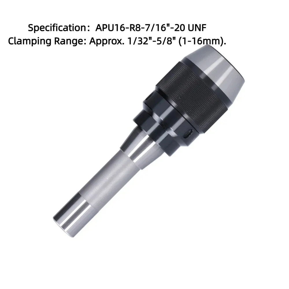 R8 Keyless Drill Chuck APU16 1/32"–5/8" | Milling Machine
