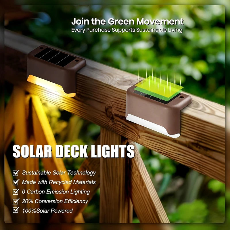 Solar LED Step & Deck Lights – Waterproof Outdoor Stair Lamps