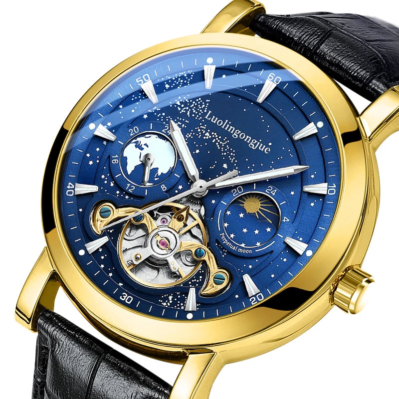 Tourbillon Skeleton Automatic Mechanical Watch for Men | Luxury