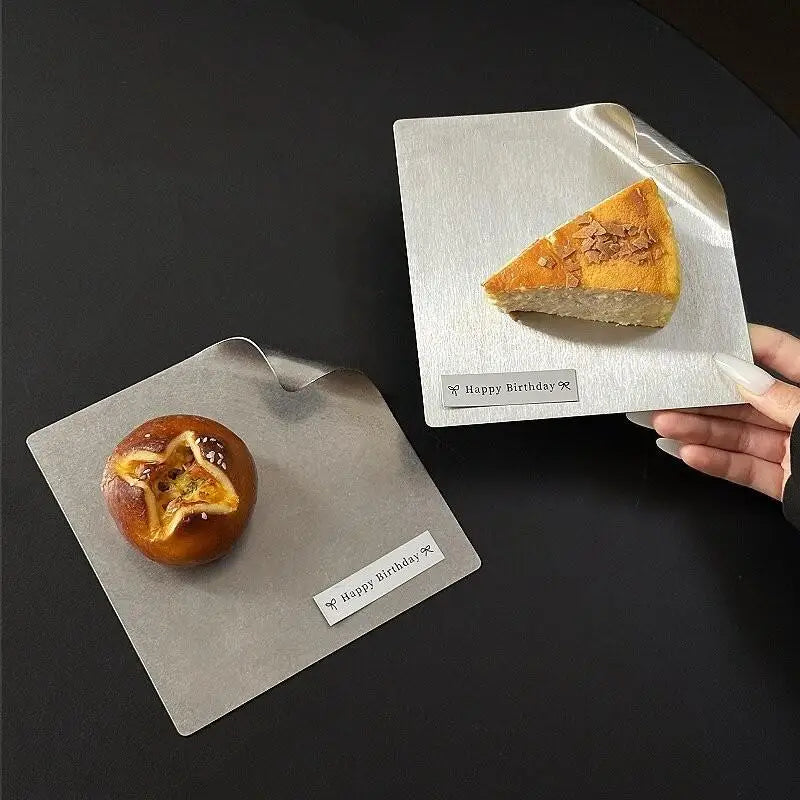Square 304 Stainless Steel Serving Tray – Brushed Silver